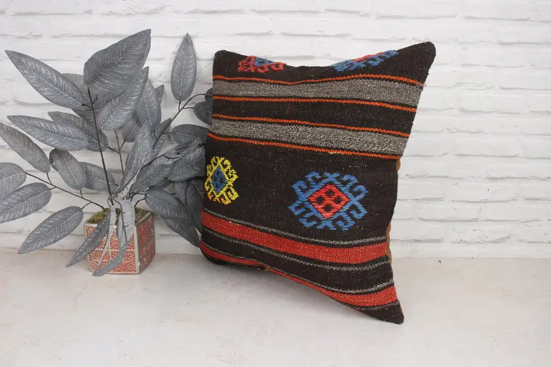 Interior Designer Pillow, Wholesale Cushion Case, Boho Pillow, Pillow Case, Home Decor Pillow, 20x20 Brown Cushion Case - 4