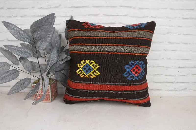 Interior Designer Pillow, Wholesale Cushion Case, Boho Pillow, Pillow Case, Home Decor Pillow, 20x20 Brown Cushion Case - 1