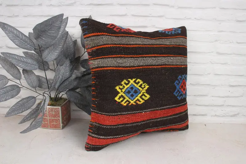 Interior Designer Pillow, Wholesale Cushion Case, Boho Pillow, Pillow Case, Home Decor Pillow, 20x20 Brown Cushion Case - 3