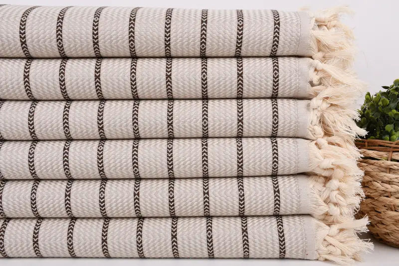 70x40 Cotton Striped Towel, Turkish hand towel, Personalized Towel, Valentines Day Gift Idea, Pool Towels, Towel With Name, Bridesmaid Gift Towel - 2