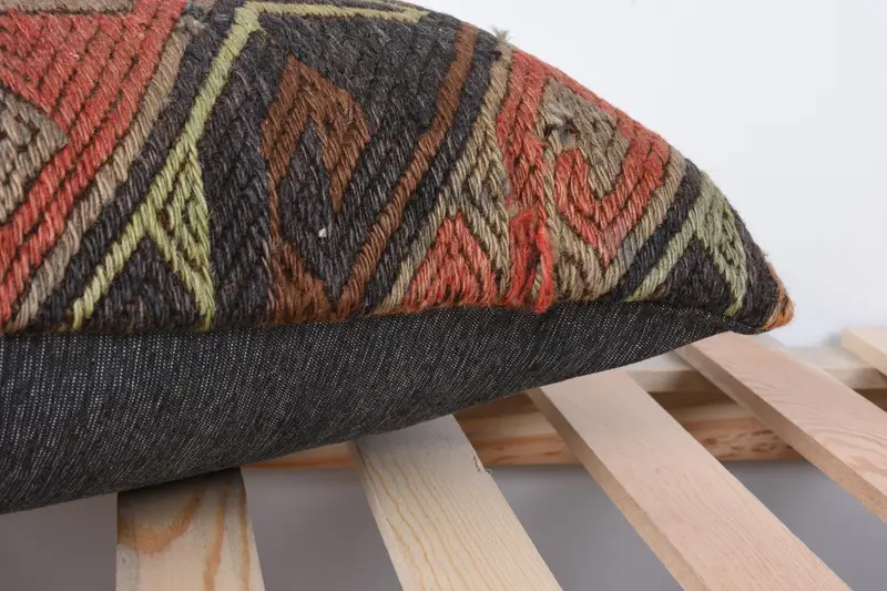 Cushion Cover, 12x24 Red Pillow, Neutral Throw Cushion Cover, Hippie Throw Cushion, Kilim Pillow Cover, Antique Pillows, Vintage Kilim Throw Pillow - 7