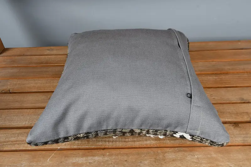 Tribal Cushion Cover, Pillow Case, Bright Cushion Case, Antique Pillows, 16x16 Beige Cushion Case, Turkish Pillow, Vintage Pillow - 5