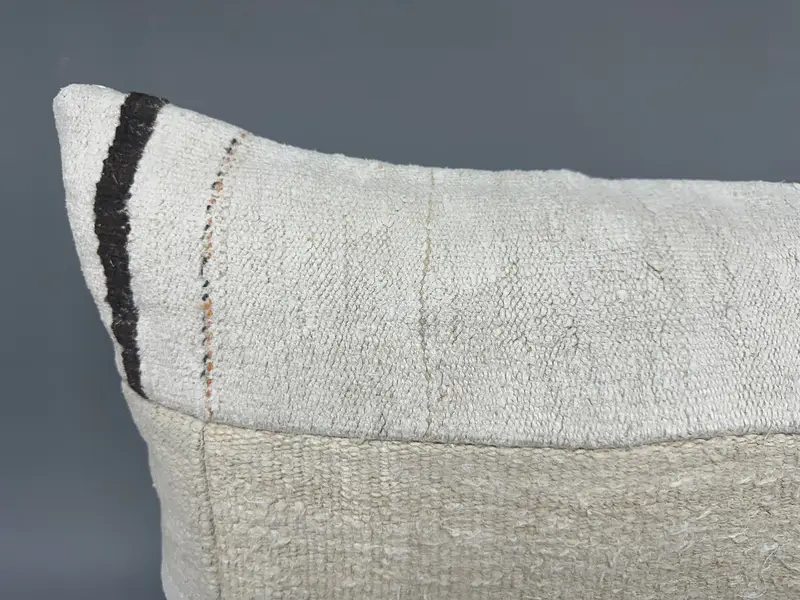 Southwestern Pillow, Throw Kilim Pillow, Ethnical Kilim Rug Pillow, 16x36 Beige Cushion Cover, Tapestry Cushion Case, Antique Pillows, Pillow Sham - 5