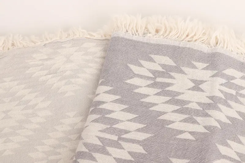Turkish Blanket, 84x56 Cotton Kilim Design Towel, Bachelorette Gifts, Turkish Blanket Throw, Shower Curtain, Decorative Blanket, Bohemian Bedspread - 6