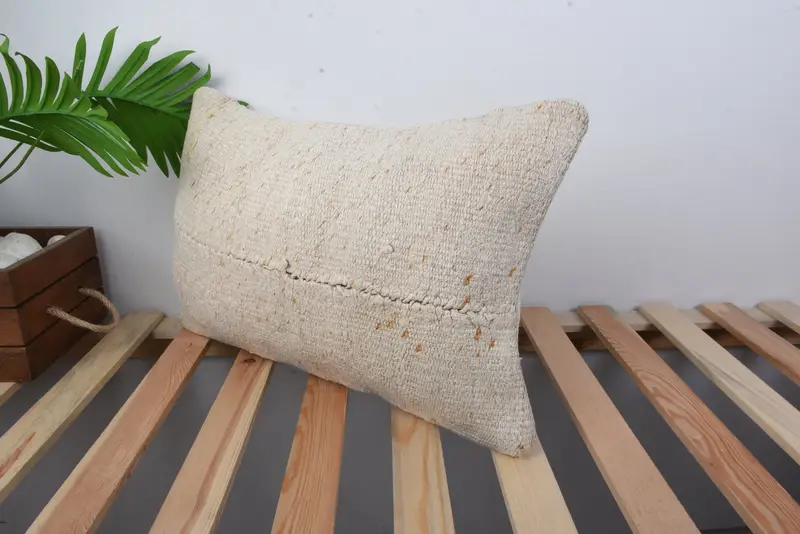 Cushion Cover, Vintage Cushion Cover, Gift Pillow, Boho Pillow Sham Cover, 12x20 Beige Pillow Case, Home Decor Pillow, Nomadic Pillow - 5
