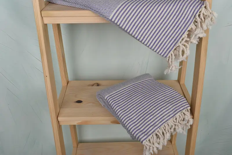 Luxury towel, 70x36 Cotton Striped Towel, Christmas Favors, Best Friend Gift, Handmade Gift, Absorbent Turkish peshtemal towel for beach use - 5