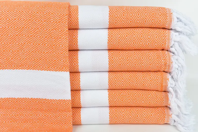 70x40 Cotton Diamond Towel, Turkish beach towel, Wedding Towel, Family Gift, Absorbent towel, Turkish Towel USA, Authentic Turkish hammam peshtemal - 1