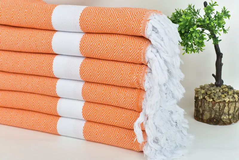 70x40 Cotton Diamond Towel, Turkish beach towel, Wedding Towel, Family Gift, Absorbent towel, Turkish Towel USA, Authentic Turkish hammam peshtemal - 3