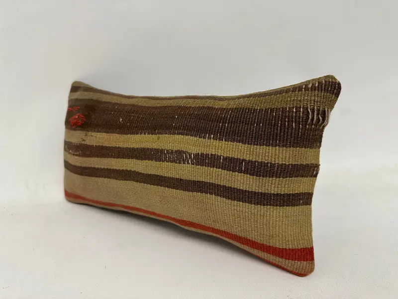 Pillow for Sofa, Anatolian Cushion, Boho Pillow, Turkish Pillow, Turkish Bench Pillow, Pillow, Wholesale Pillow Cover, 8x16 Brown Pillow Cover - 4