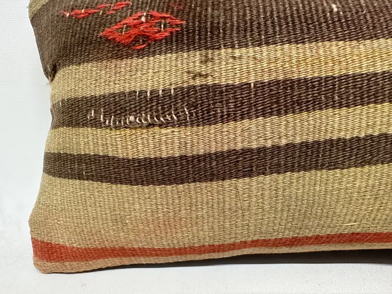Pillow for Sofa, Anatolian Cushion, Boho Pillow, Turkish Pillow, Turkish Bench Pillow, Pillow, Wholesale Pillow Cover, 8x16 Brown Pillow Cover - 2
