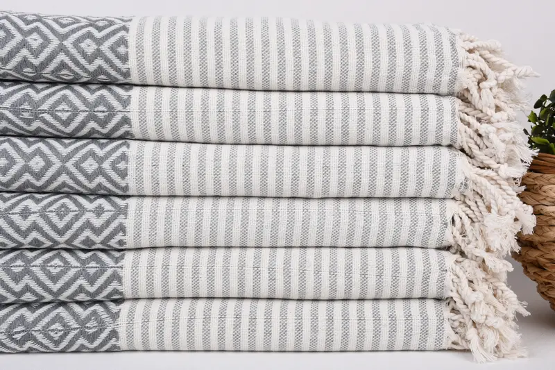 76x38 Cotton Diamond Towel, Organic Towel, Beach Theme Wedding Gift, Gift For Boyfriend, Beach towel, Sand-free towel, Quick-dry peshtemal - 2