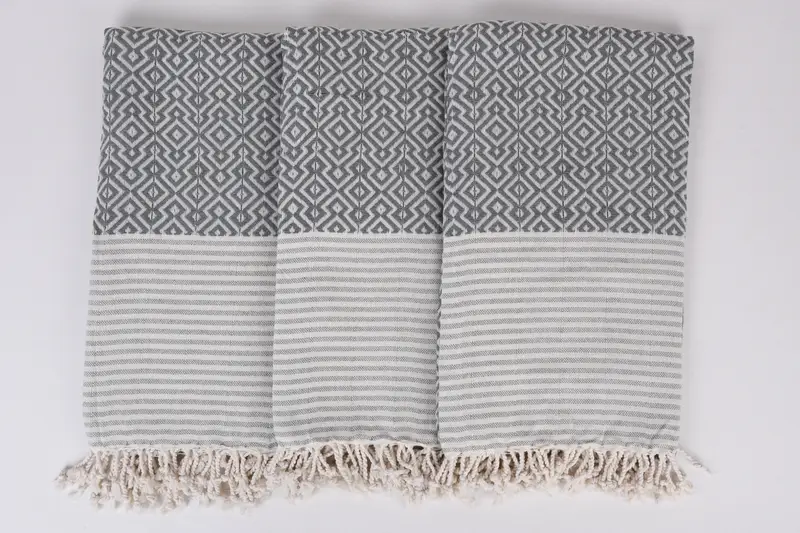 76x38 Cotton Diamond Towel, Organic Towel, Beach Theme Wedding Gift, Gift For Boyfriend, Beach towel, Sand-free towel, Quick-dry peshtemal - 7