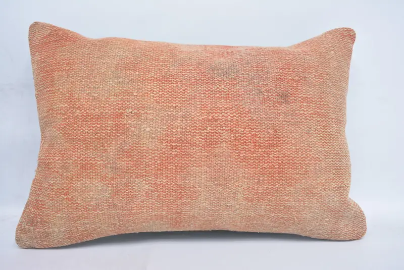 Turkish Pillow, Boho Chic Pillow Sham, Handmade Kilim Cushion, Pillow for Sofa, Pillow, Yoga Pillow Sham, 16x24 Red Pillow Cover - 1