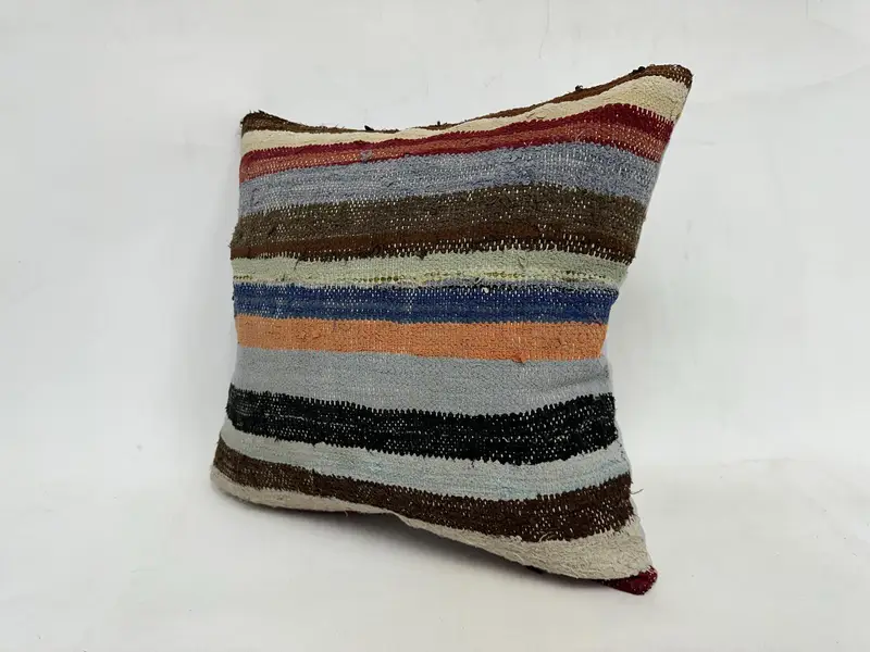 20x20 Gray Cushion, Custom Pillow, Gift Pillow, Ethnical Kilim Rug Pillow, Pillow, Personalized Gift Pillow Cushion Case, Interior Designer Pillow - 4