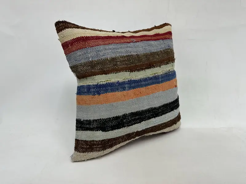 20x20 Gray Cushion, Custom Pillow, Gift Pillow, Ethnical Kilim Rug Pillow, Pillow, Personalized Gift Pillow Cushion Case, Interior Designer Pillow - 3