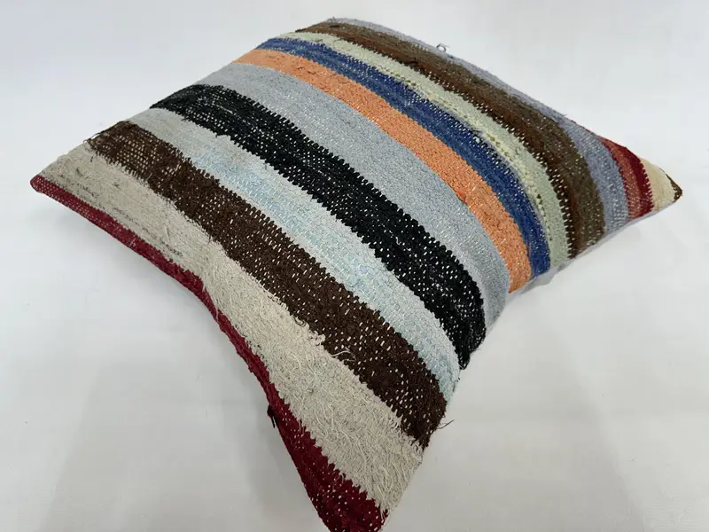 20x20 Gray Cushion, Custom Pillow, Gift Pillow, Ethnical Kilim Rug Pillow, Pillow, Personalized Gift Pillow Cushion Case, Interior Designer Pillow - 6