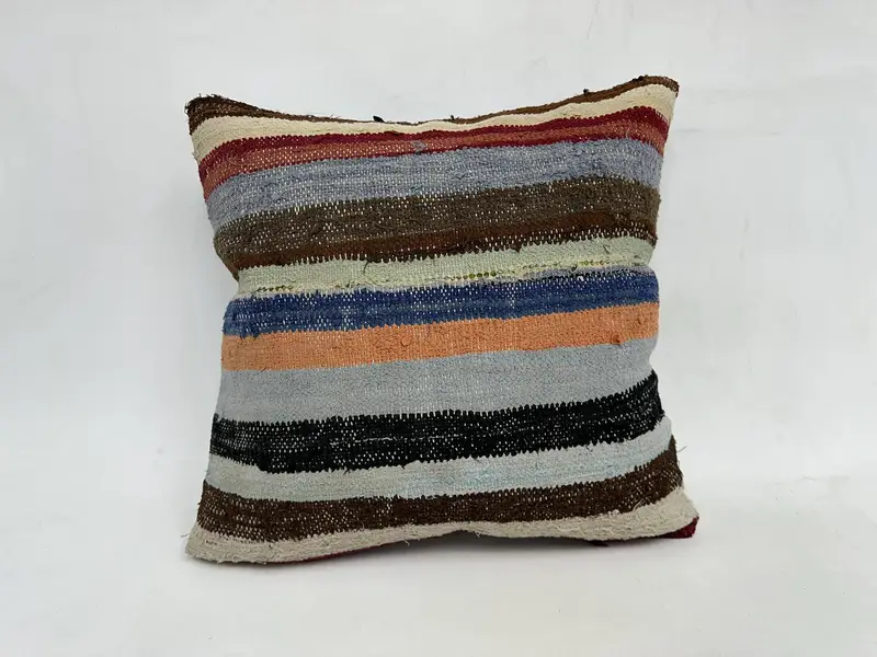 20x20 Gray Cushion, Custom Pillow, Gift Pillow, Ethnical Kilim Rug Pillow, Pillow, Personalized Gift Pillow Cushion Case, Interior Designer Pillow - 1