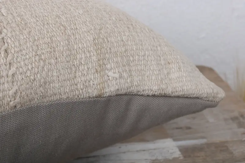 Gift Pillow, Morroccon Kilim Cushion Cushion Cover, Bed Pillow Sham, 12x24 Beige Cushion, Kilim Pillow, Vintage Kilim Pillow, Pillow - 6