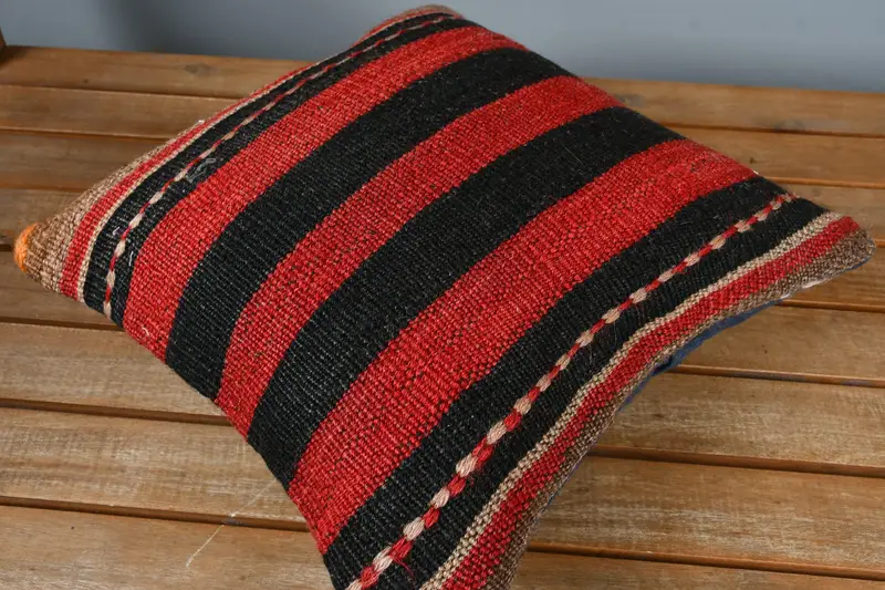 Aztec Cushion Case, 14x14 Red Pillow, Living Room Throw Pillow Sham, Kilim Pillow Cover, Home Decor Pillow, Gift Pillow, Cozy Throw Pillow, Cushion - 2