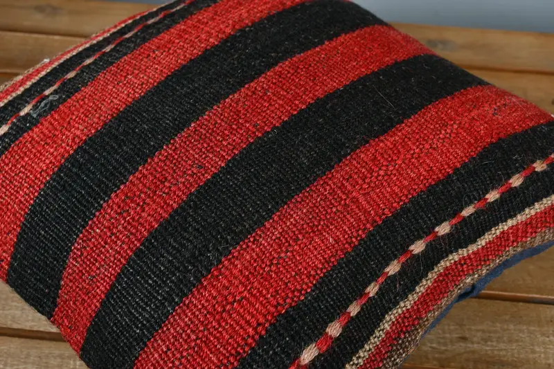 Aztec Cushion Case, 14x14 Red Pillow, Living Room Throw Pillow Sham, Kilim Pillow Cover, Home Decor Pillow, Gift Pillow, Cozy Throw Pillow, Cushion - 3