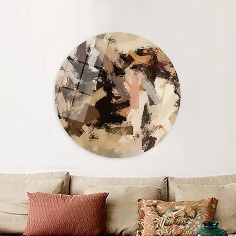 現代的なベージュの抽象的なキャンバス プリント - ソフトなトーン、ファッション ロフト