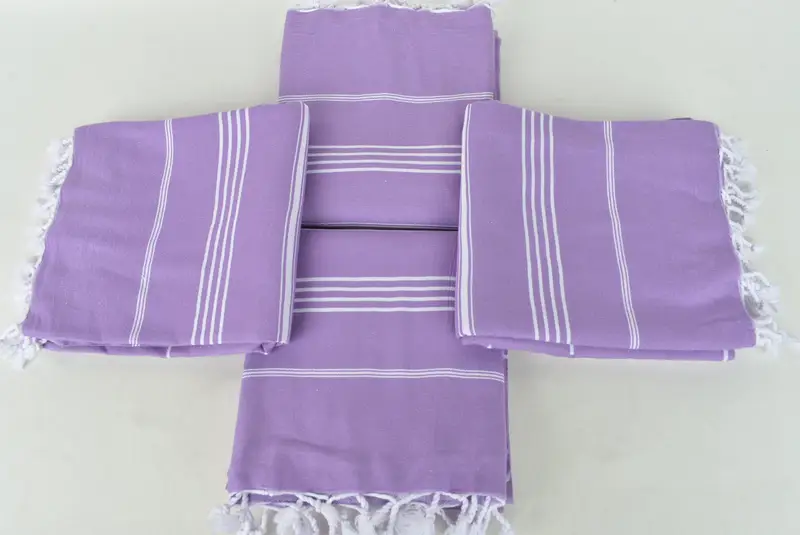 Turkish Towel Set, Wedding Gift For Bride, Absorbent Turkish towel, Turkish bath towel, Turkish towel, 70x40 Cotton Striped Towel, Cute Beach Towel - 6