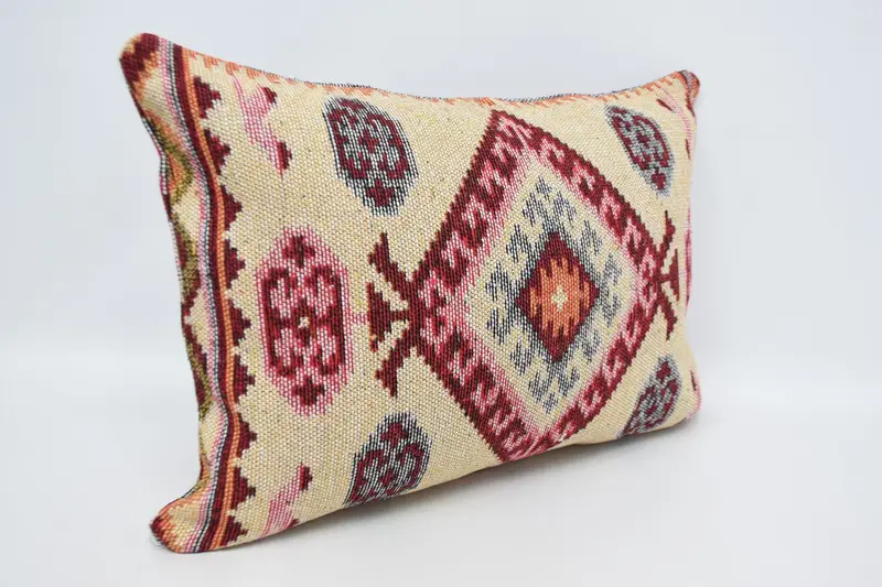 Antique Pillows, Vintage Kilim Throw Pillow, Retro Pillow Sham, Boho Pillow, Pillow, 20x28 Yellow Pillow Cover, Accent Cushion - 3