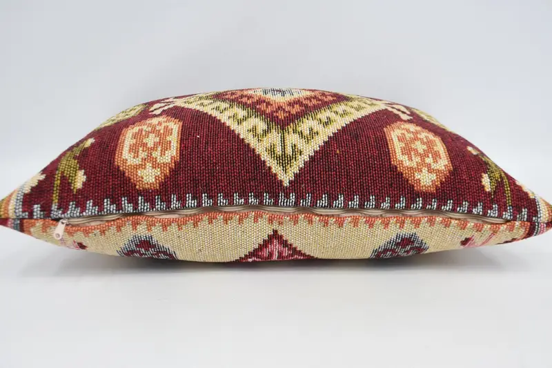 Antique Pillows, Vintage Kilim Throw Pillow, Retro Pillow Sham, Boho Pillow, Pillow, 20x28 Yellow Pillow Cover, Accent Cushion - 6