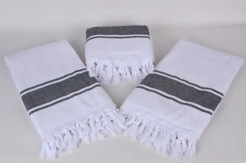 Travel towel, Sand-free towel, Bath towel, Best Friend Christmas Gift, 64x36 Cotton Striped Terry Towel, Spa Gift Towel, Custom Bath Towel - 6