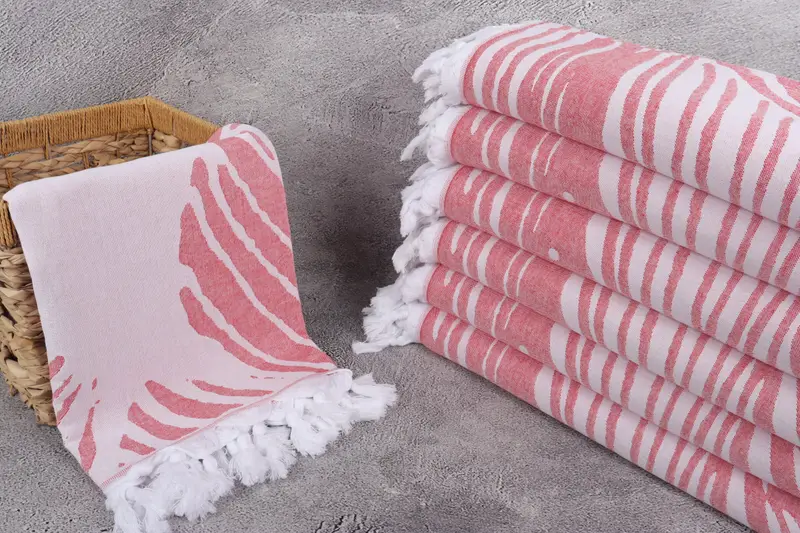 Best Wedding Gift, Christmas Favors, Gift For Her, Organic towel, Personalized Beach Towel, Family Gift Basket, 70x40 Cotton Floral Design Towel - 4