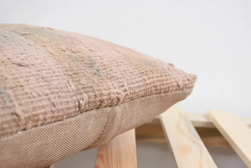 Art Deco Pillow Sham, Wholesale Pillow Case, Vintage Kilim Pillow, 14x14 Beige Pillow Sham, Cushion Cover, Kilim Pillow, Antique Pillows - 7