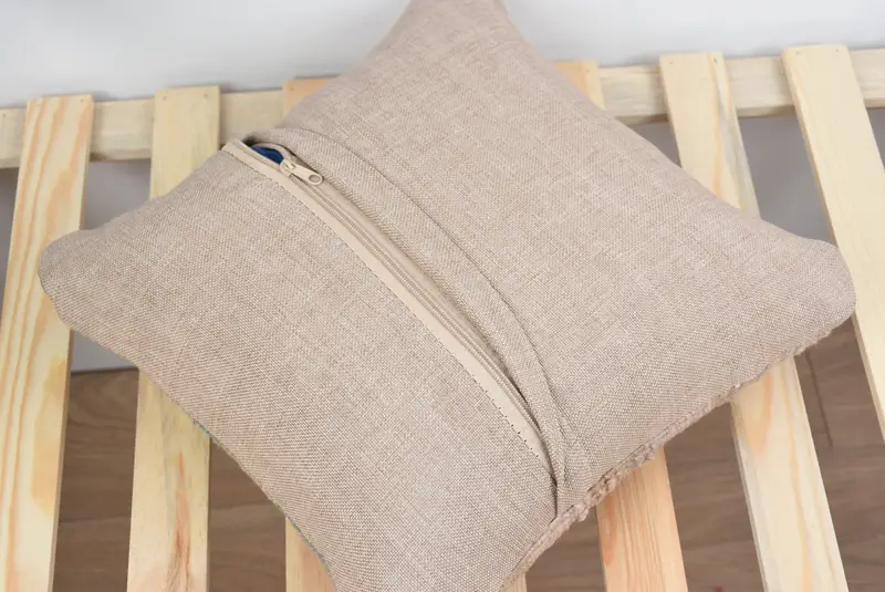 Art Deco Pillow Sham, Wholesale Pillow Case, Vintage Kilim Pillow, 14x14 Beige Pillow Sham, Cushion Cover, Kilim Pillow, Antique Pillows - 8