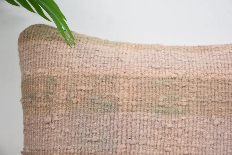 Art Deco Pillow Sham, Wholesale Pillow Case, Vintage Kilim Pillow, 14x14 Beige Pillow Sham, Cushion Cover, Kilim Pillow, Antique Pillows - 2