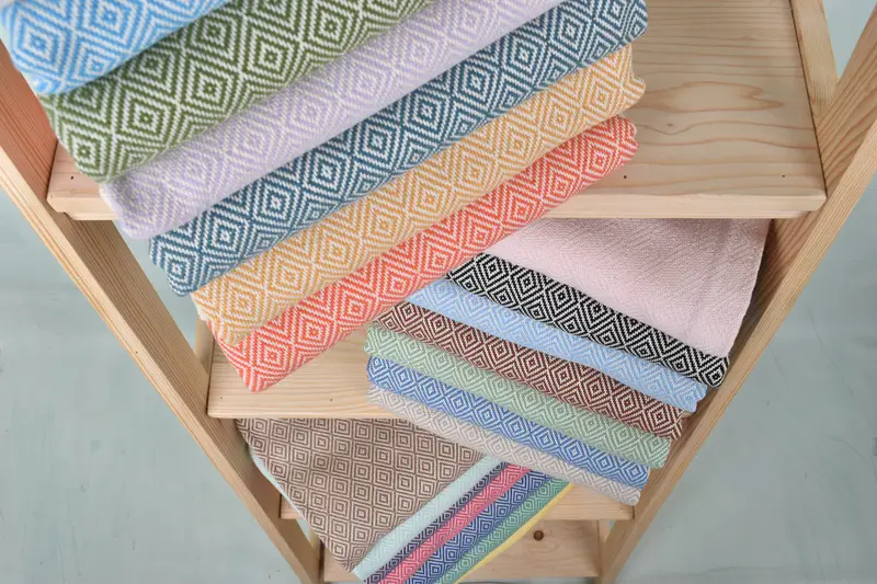Turkish Towel, Gift For Her, Turkish Hand Towel, Monogrammed Hand Towel, Bridal Shower Gift, Personalized Dish Towel, 36x20 Cotton Diamond Towel - 5