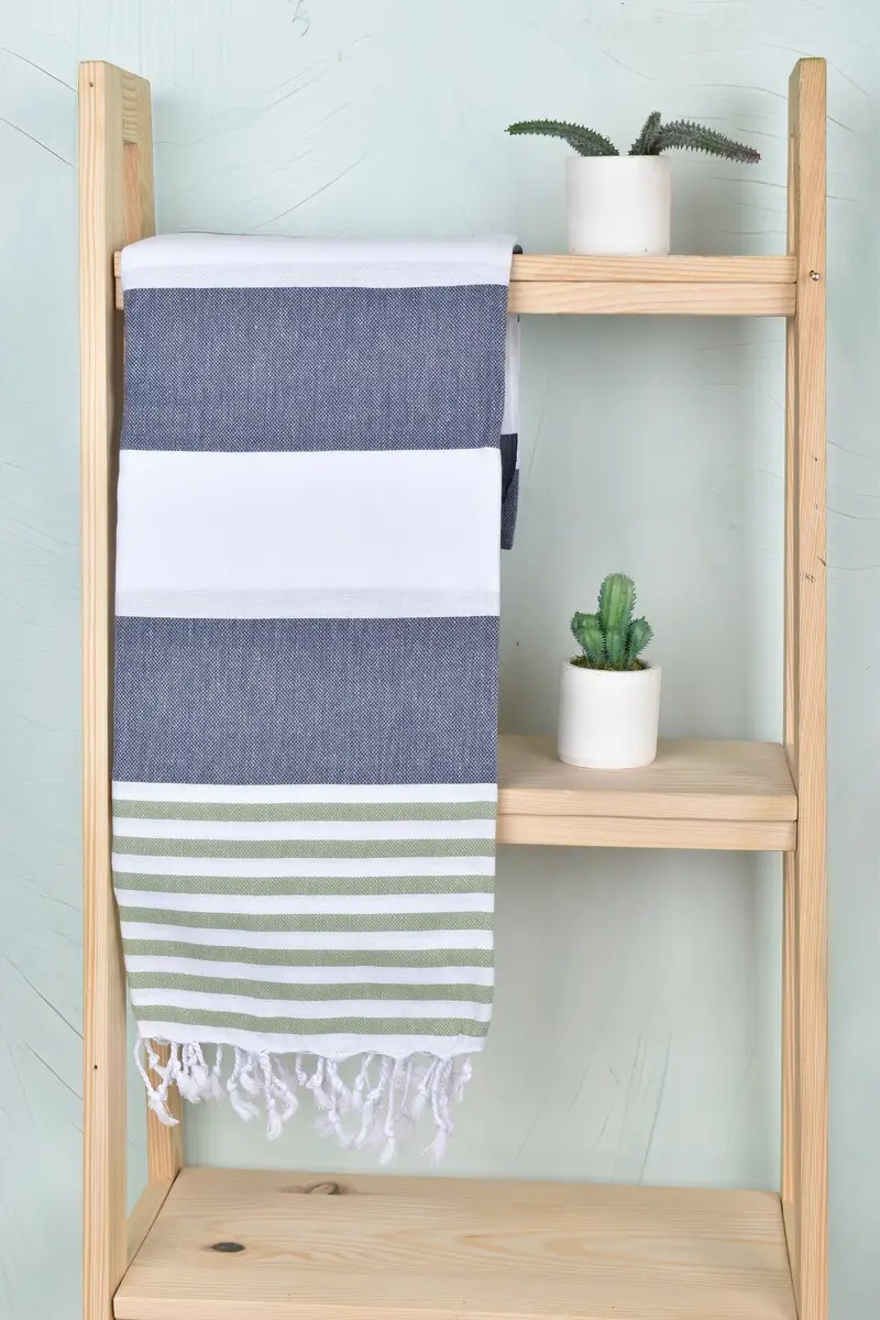 Luxury Beach Towel, Valentines Gift, Bachelorette Party Gifts Bridesmaids, Lightweight Turkish towel, 70x40 Cotton Striped Towel, Housewarming Gift - 8
