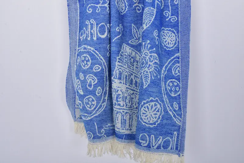 Monogram Kitchen Towel, Handmade Gift, Monogrammed Hand Towel, Bridesmaid Gift Towel, 28x20 Cotton Italian Symbols Design Towel, Wedding Gift - 8
