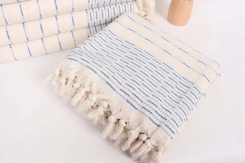 Best Friend Wedding Gift, Custom Blanket, Housewarming Gift, Anniversary Gift For Her, 98x92 Cotton Striped Design Towel, Custom Wedding Gifts - 5
