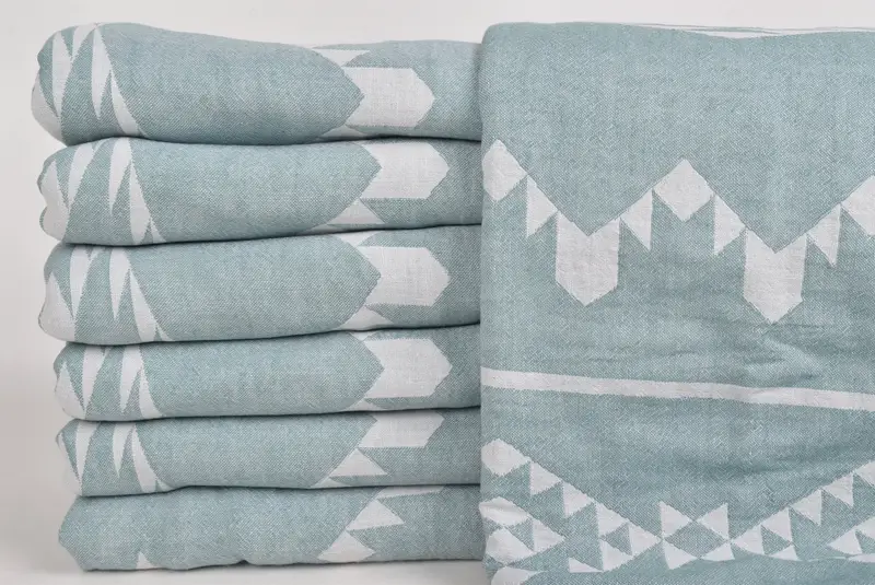 Beach Bachelorette Party Decorations, 70x60 Cotton Geometric Towel, Custom Wedding Gifts, Throw Blanket Couch, Turkish Blanket, Valentines Day Gift - 2