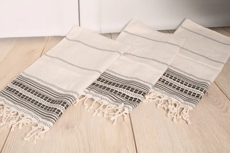 Düğün Hediyesi, 40x20 Keten Çizgili Havlu, Kişiselleştirilmiş Hediyeler, Kişiselleştirilmiş Hediye, Kişiselleştirilmiş El Havlusu, Organik Çay Havlusu, Nedime Hediyesi - 6