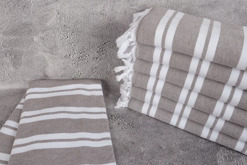 Lightweight towel, Wedding Anniversary Gift, Beach towel, Custom Wedding Gifts, Family Gift Basket, Unique Gift, 68x36 Cotton Striped Terry Towel - 2