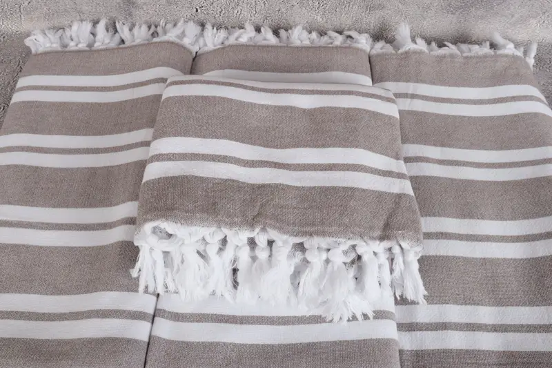 Lightweight towel, Wedding Anniversary Gift, Beach towel, Custom Wedding Gifts, Family Gift Basket, Unique Gift, 68x36 Cotton Striped Terry Towel - 4