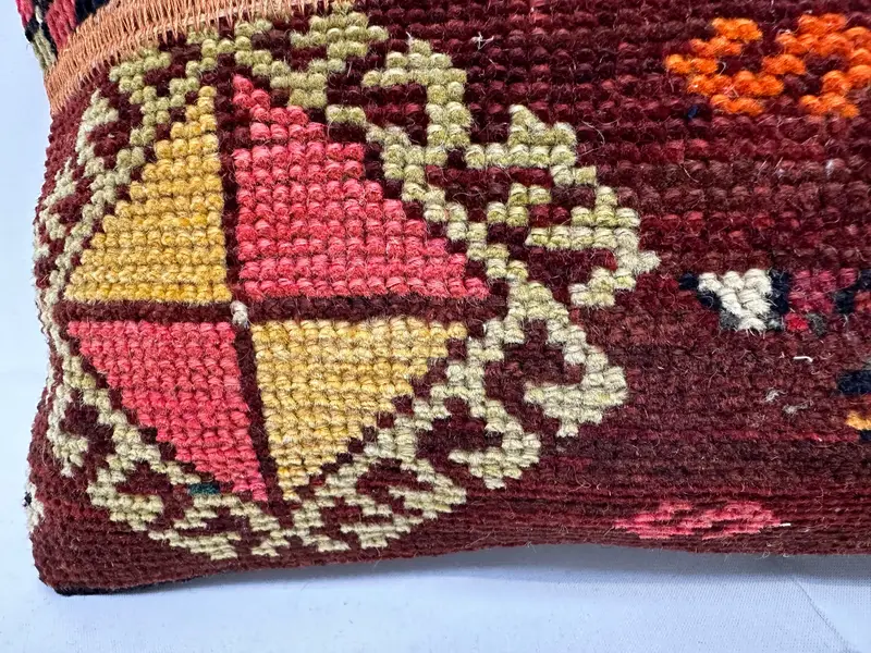 Turkish Pillow, Vintage Kilim Throw Pillow, Pillow, 10x20 Brown Cushion Cover, Gift Pillow, Bohemian Cushion Pillow - 4