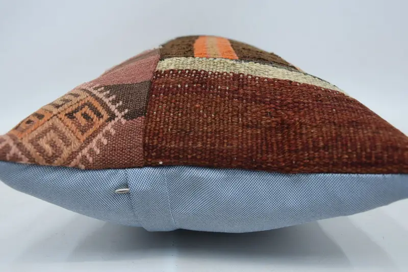 Boho Pillow, Pillow, Living Room Throw Cushion Case, 12x24 Brown Cushion Cover, Vintage Kilim Throw Pillow, Handmade Kilim Cushion - 5