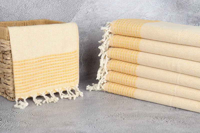 Turkish Tea Towel, 40x20 Cotton Striped Towel, Personalized Kitchen Towel, Employee Gifts, Xmas Gifts, Personalized Gifts, Guest Towel, Travel Towel - 3