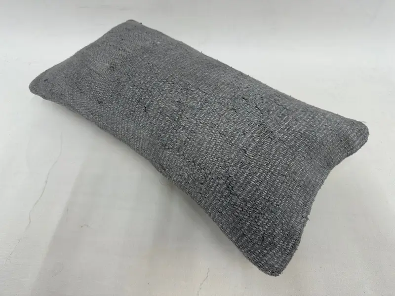 Gray Southwestern Embroidered Pillow, 10x20 Inches Throw Pillow - 6