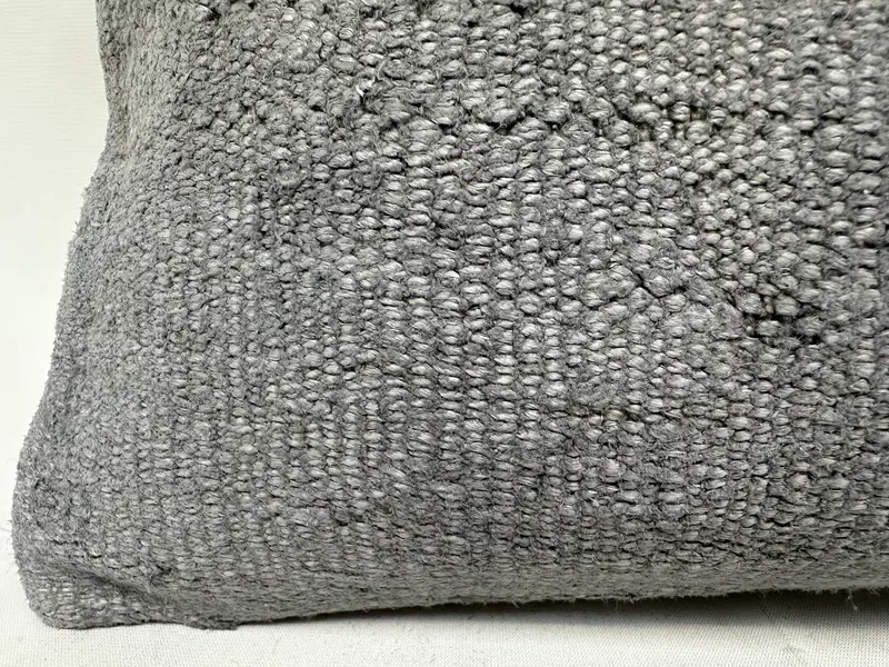 Gray Southwestern Embroidered Pillow, 10x20 Inches Throw Pillow - 4
