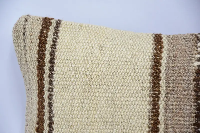 8x16 Beige Cushion Case, Home Decor Pillow, Shabby Chic Cushion Case, Vintage Kilim Throw Pillow, Patio Pillow Cover, Cushion Cover, Kilim Pillow - 2