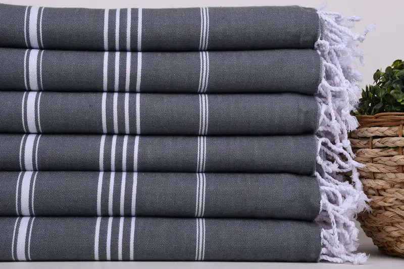 Luxury towel, Engagement Gift, Pool Towels, Thin towel, Personalized Gifts, 70x40 Cotton Striped Towel, Best spa Turkish towel for luxury home decor - 3