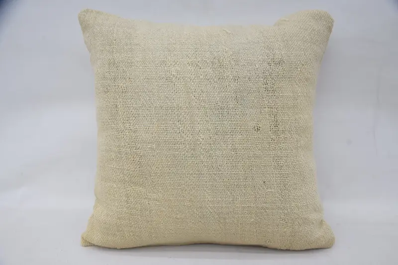 Interior Designer Pillow, Cushion Case, 16x16 Beige Pillow, Pet Pillow Sham, Neutral Pillow, Throw Kilim Pillow, Ethnical Kilim Rug Pillow - 4