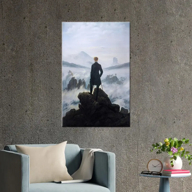 クラシックなカスパー・デヴィッド・フリードリヒ・キャンバス：アローン・マン・プリントの傑作